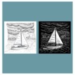 Before and After of boat transformation using AI